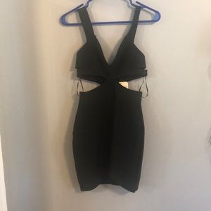 Black cutout bodycon dress